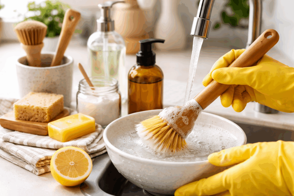 afwasborstel schoonmaken