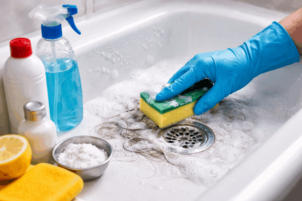 afvoer bad schoonmaken