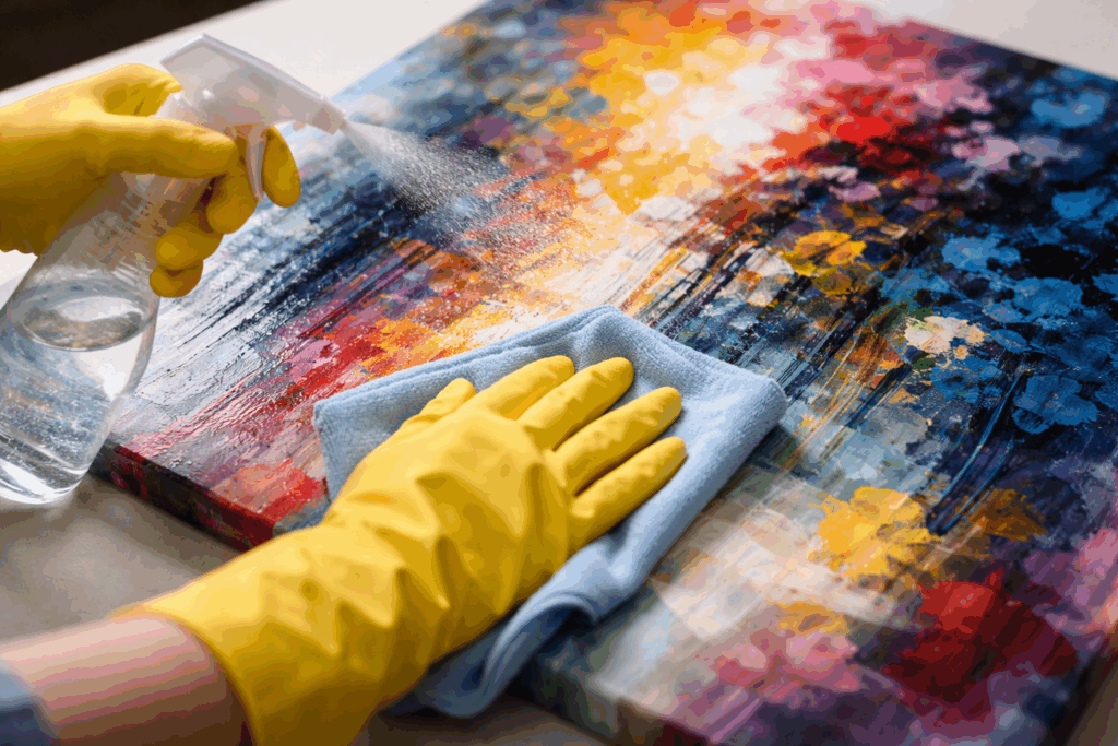 acryl schilderij schoonmaken