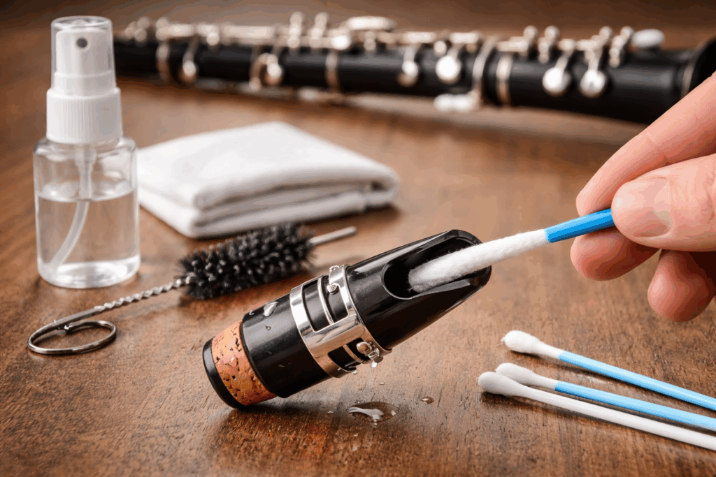 mondstuk klarinet schoonmaken