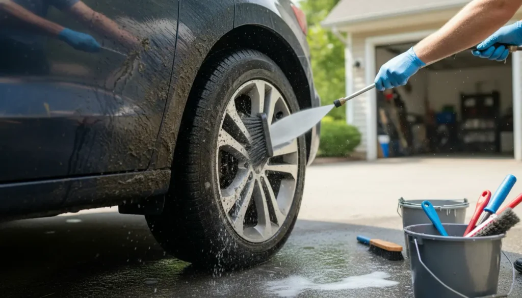 Wielkasten auto schoonmaken: zo krijg je ze weer echt diepzwart en netjes