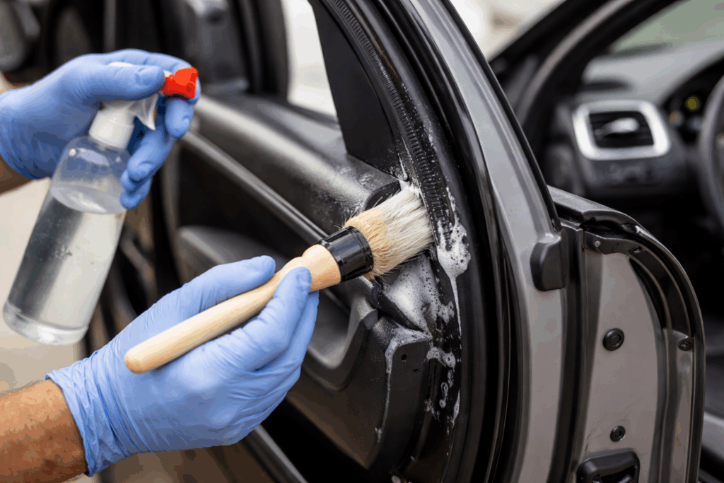 deurrubbers auto schoonmaken