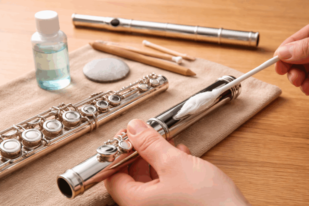 dwarsfluit schoonmaken