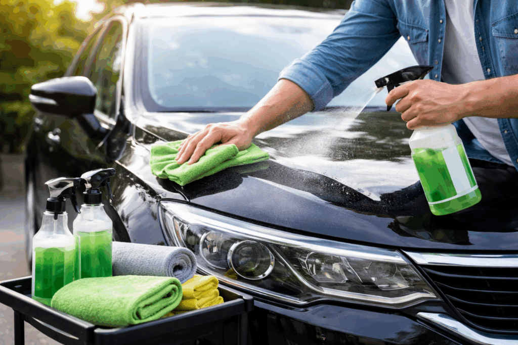 auto schoonmaken zonder water