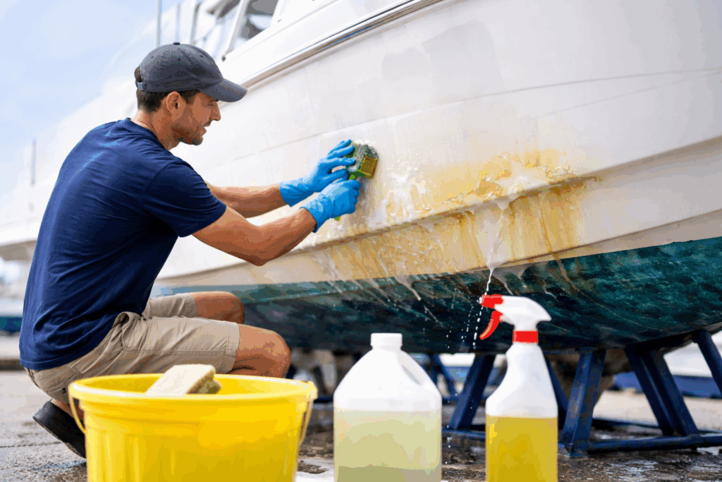 boot schoonmaken met oxaalzuur