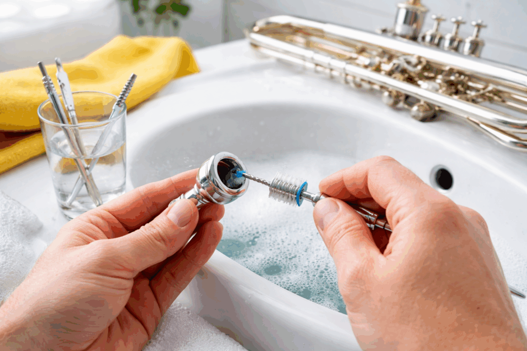 mondstuk trompet schoonmaken