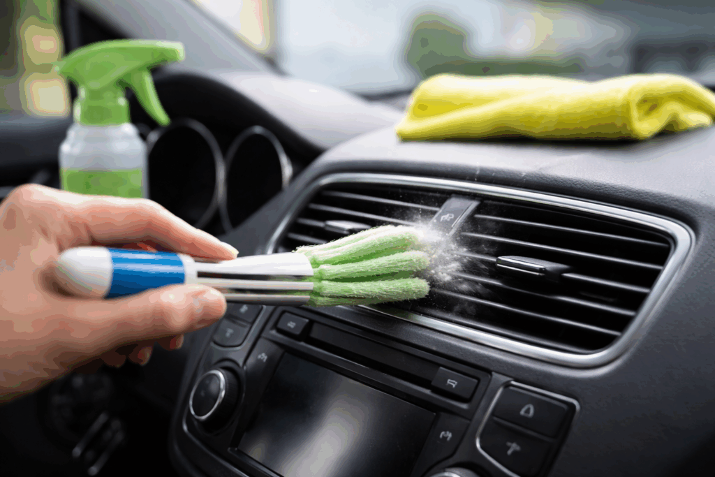 ventilatierooster auto schoonmaken